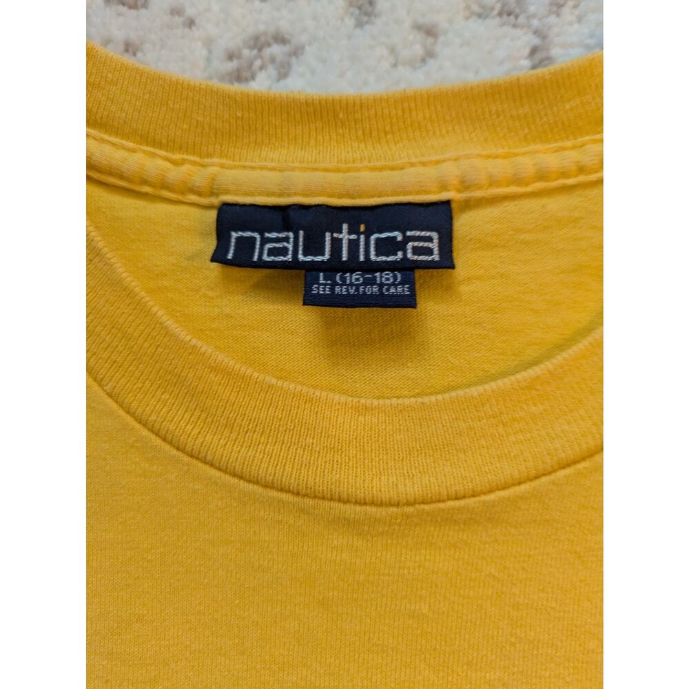 Vintage Y2K Nautica T-Shirt 100% Cotton Made In USA - Mens Large - Picture 2 of 16